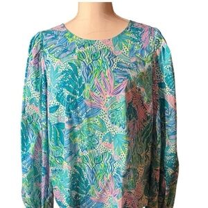 Lilly Pulitzer Lynnley Blouse SZ XL